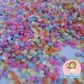 Apliques de BISCUIT Confeitos Mini Flor Candy com Rosa