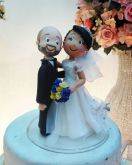 Topo de bolo Casamento Noivinhos Personalizados