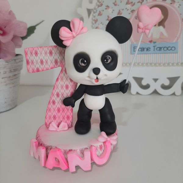 Vela Panda Rosa