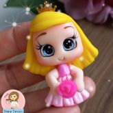 Aplique de Biscuit Princesa Aurora com rosa